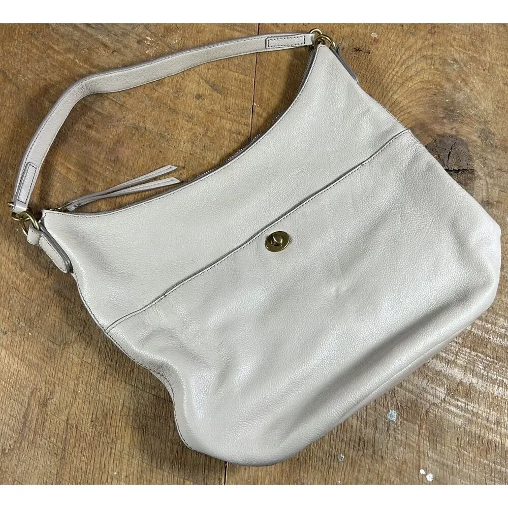 Fossil Light Tan Leather Hobo Bag